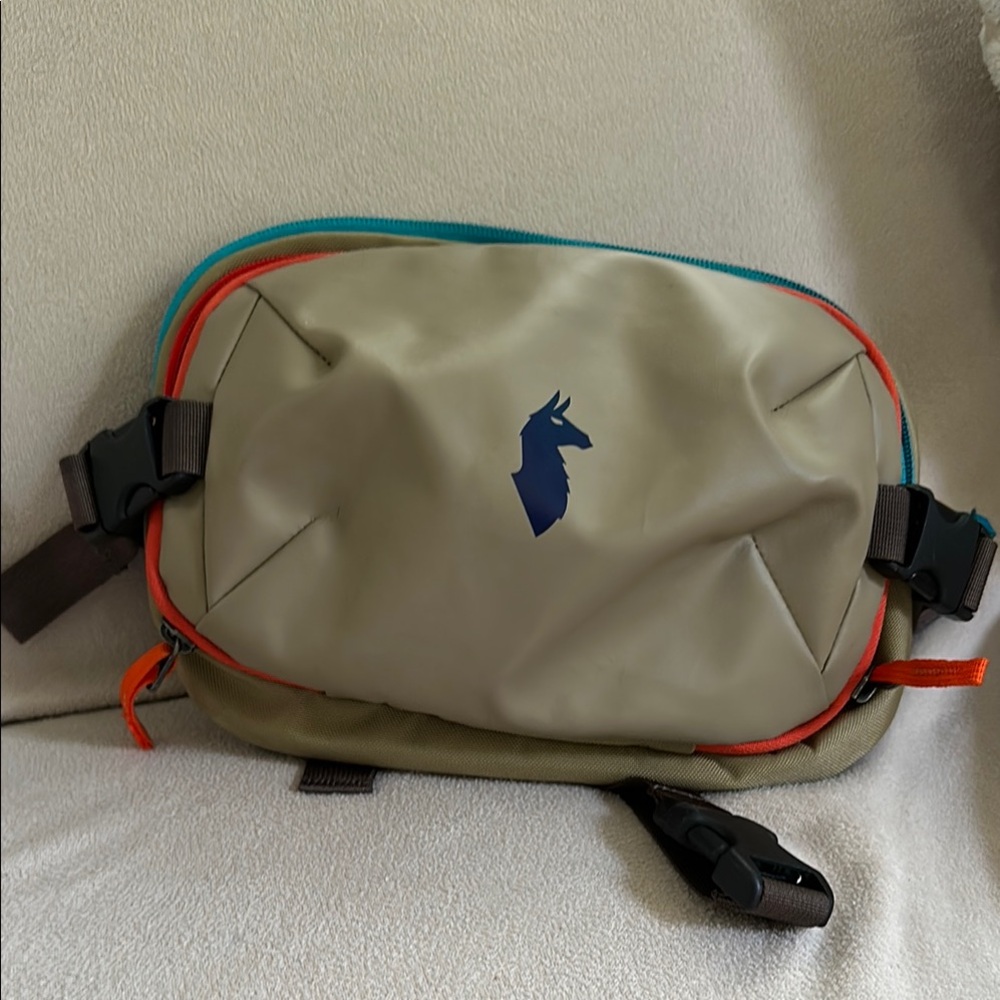 Cotopaxi Beige and Blue Belt or shoulder Bag